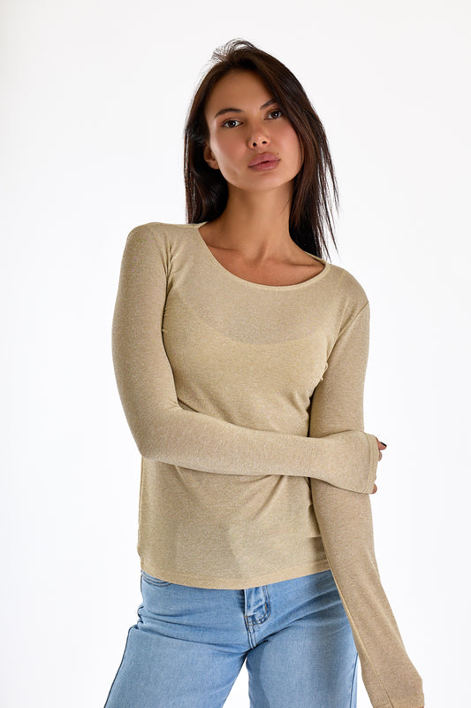 MAGLIA NODO LUREX|Colore:Oro