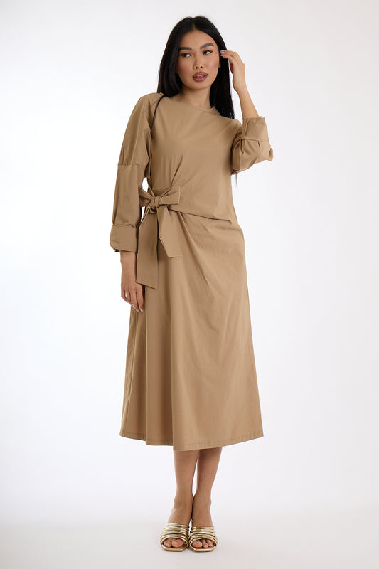 ABITO FIOCCO LATERALE|Colore:Sabbia