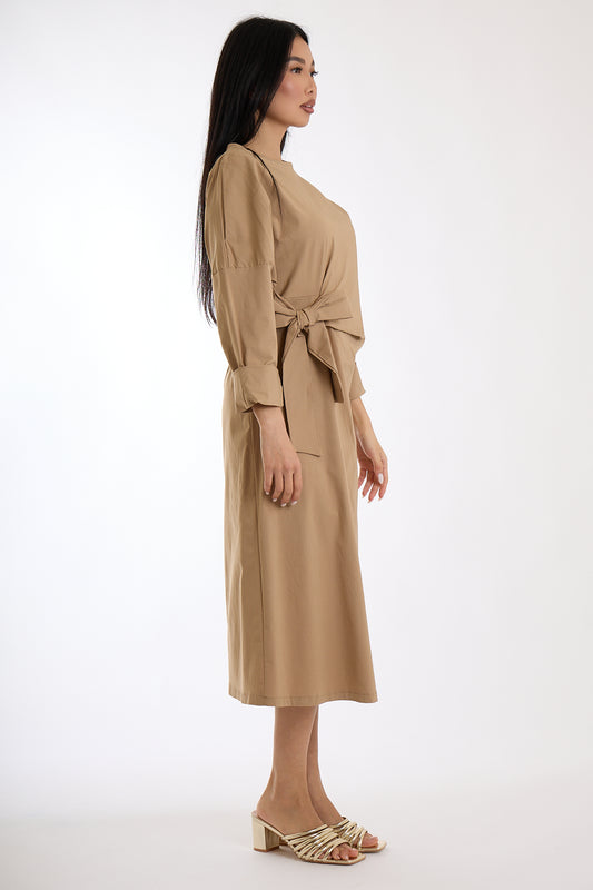 ABITO FIOCCO LATERALE|Colore:Sabbia