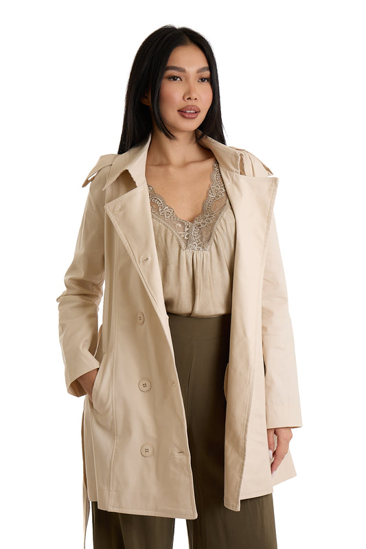 TRENCH COTONE|Colore:Sabbia