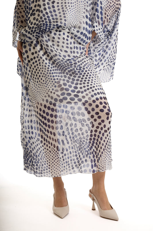 GONNA FANTASIA SETA|Colore:Blu