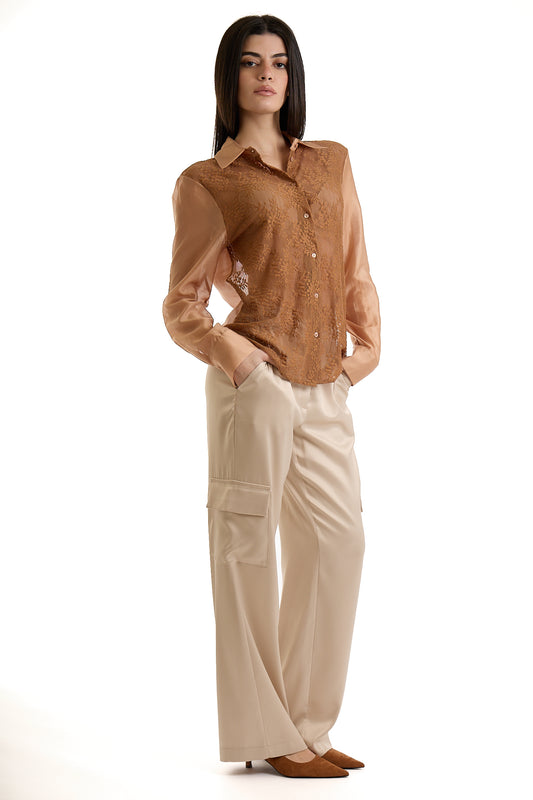 PANTALONE CARGO VISCOSA|Colore:Sabbia