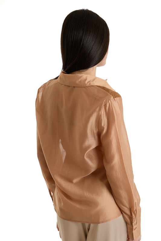CAMICIA PIZZO|Colore:Terracotta