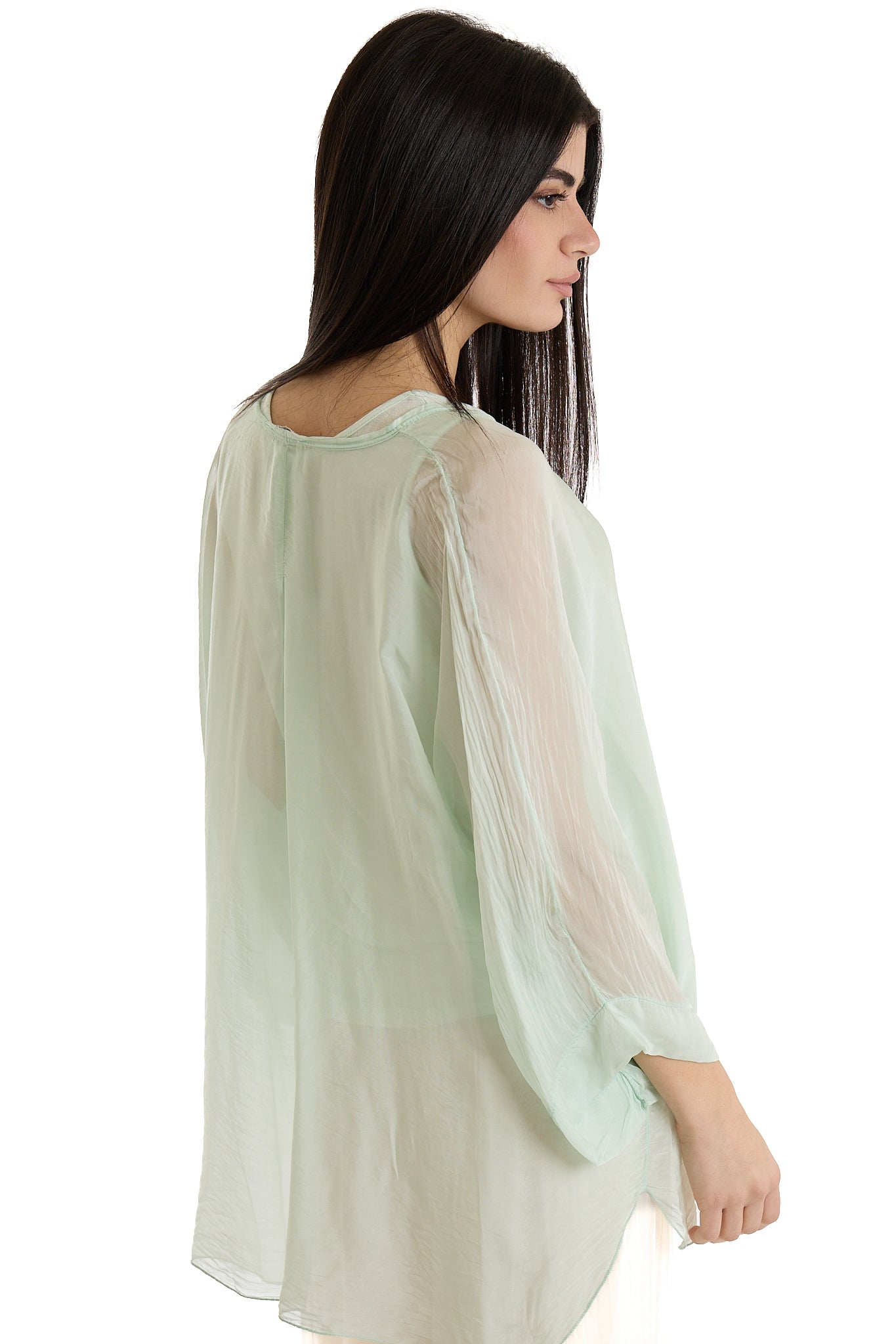 CAMICIA SETA|Colore:Menta
