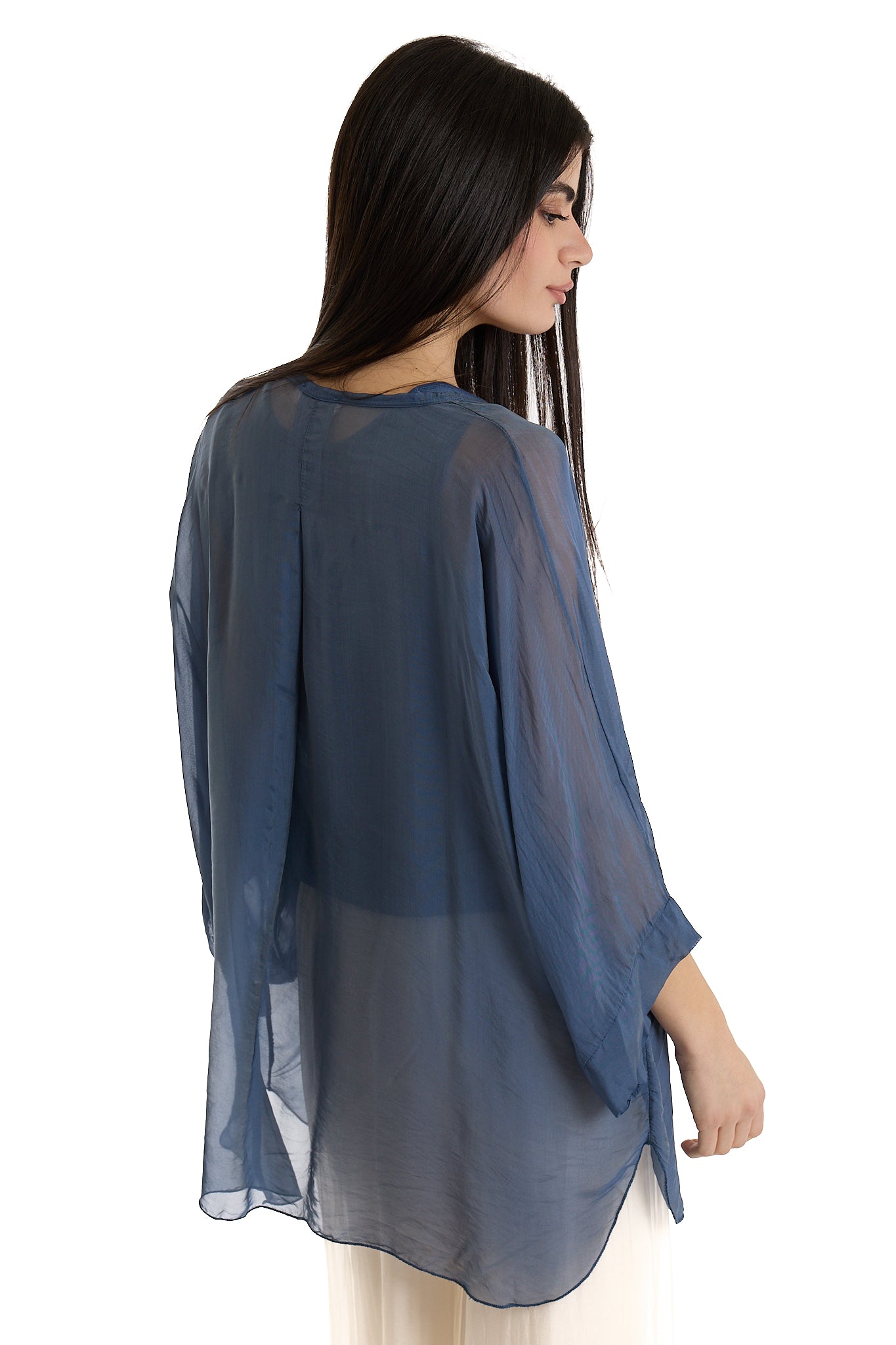 CAMICIA SETA|Colore:Blu