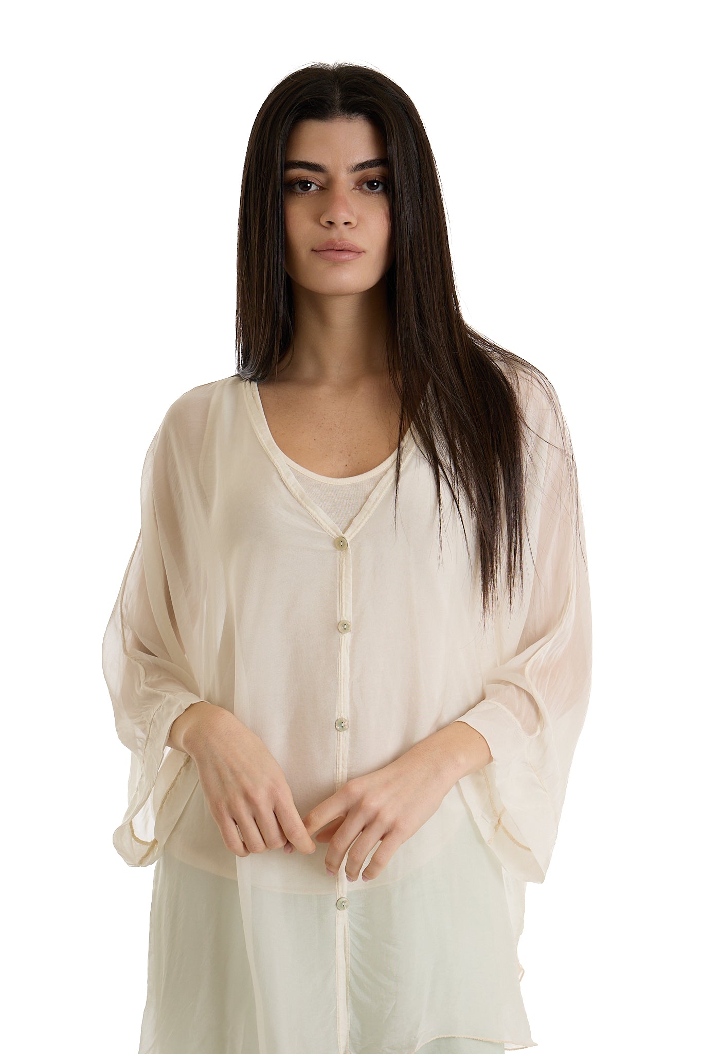 CAMICIA SETA|Colore:Avorio