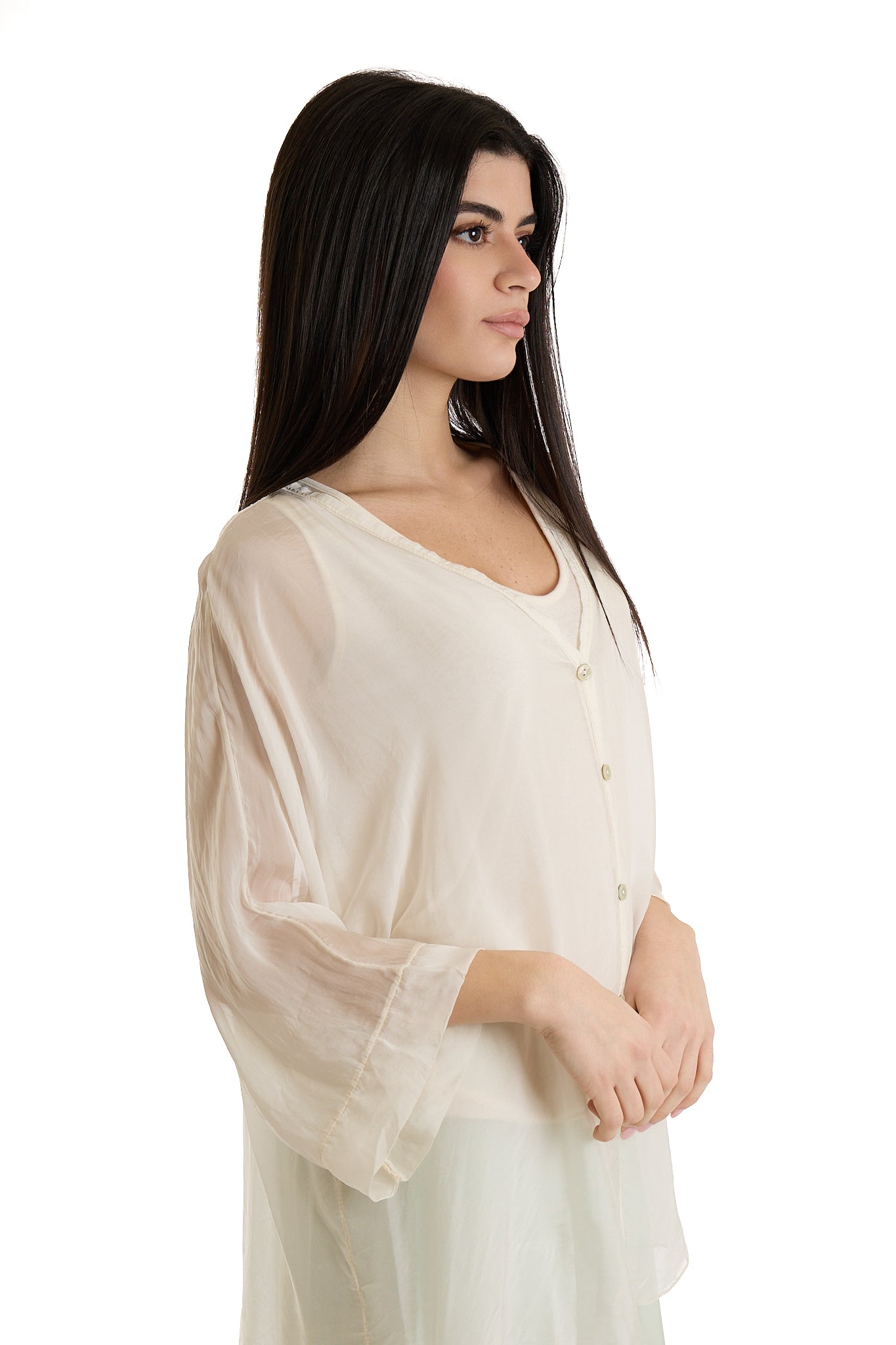 CAMICIA SETA|Colore:Avorio