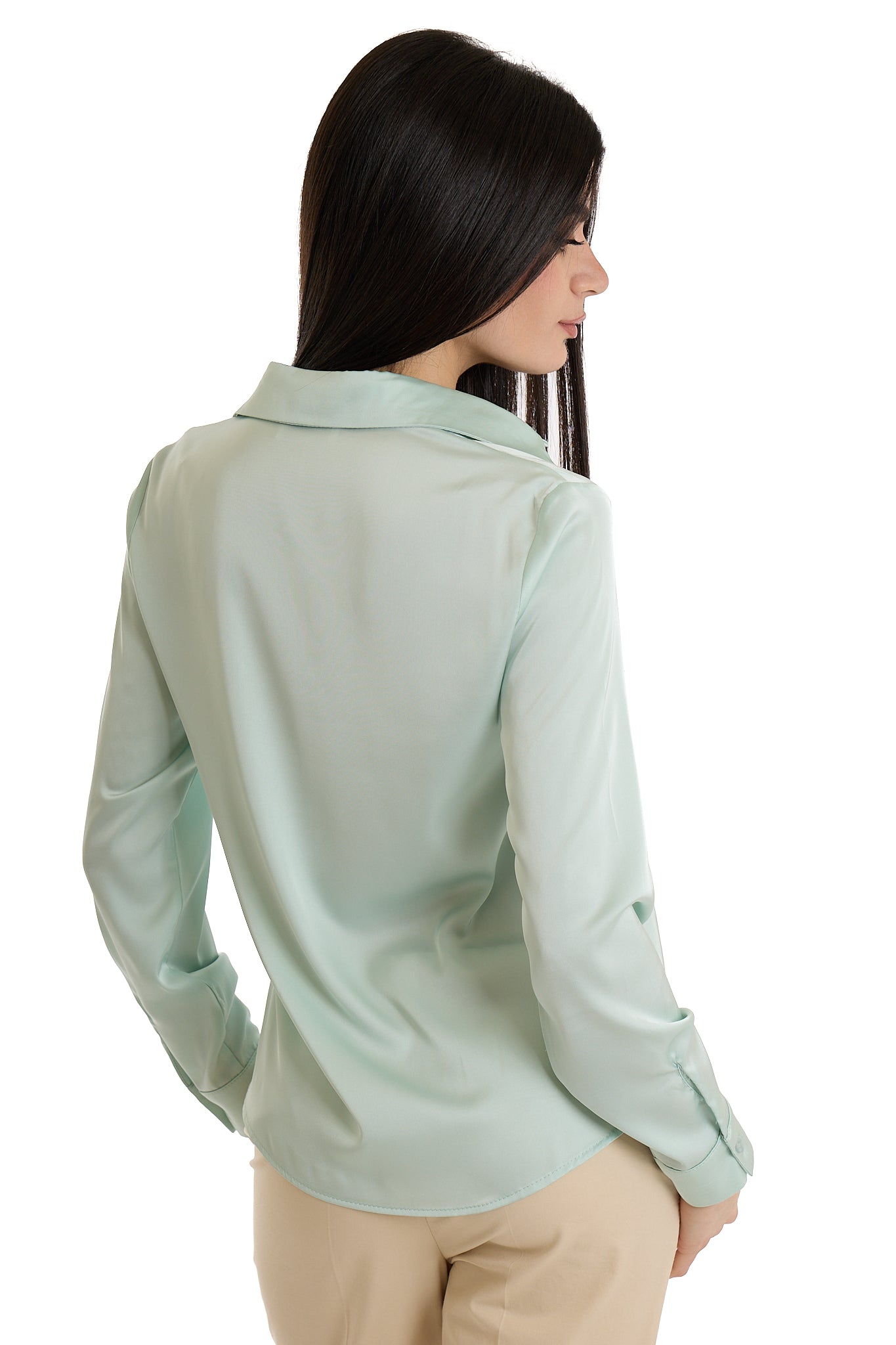 CAMICIA RASO|Colore:Menta