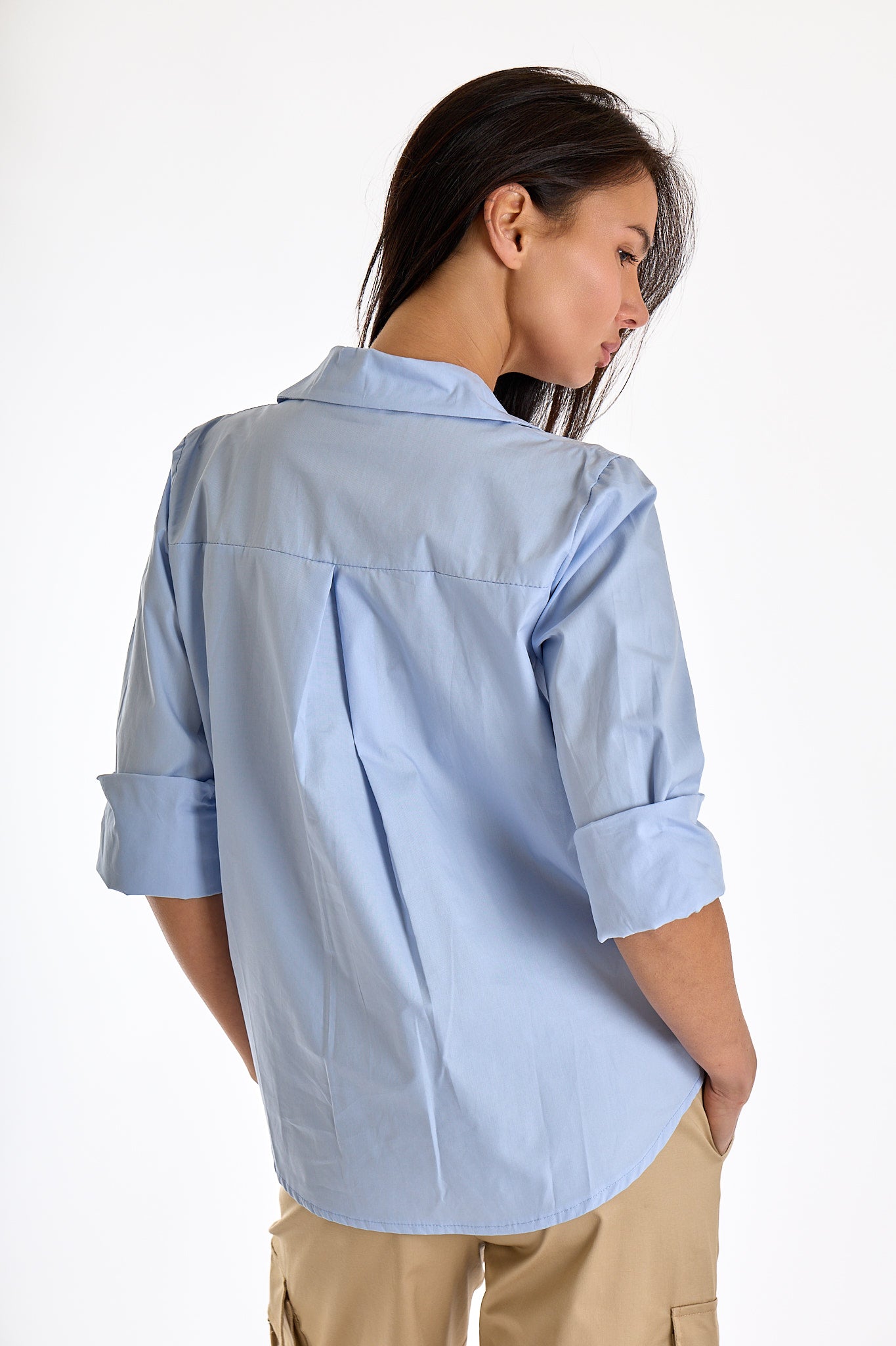 CAMICIA OVER|Colore:Celeste