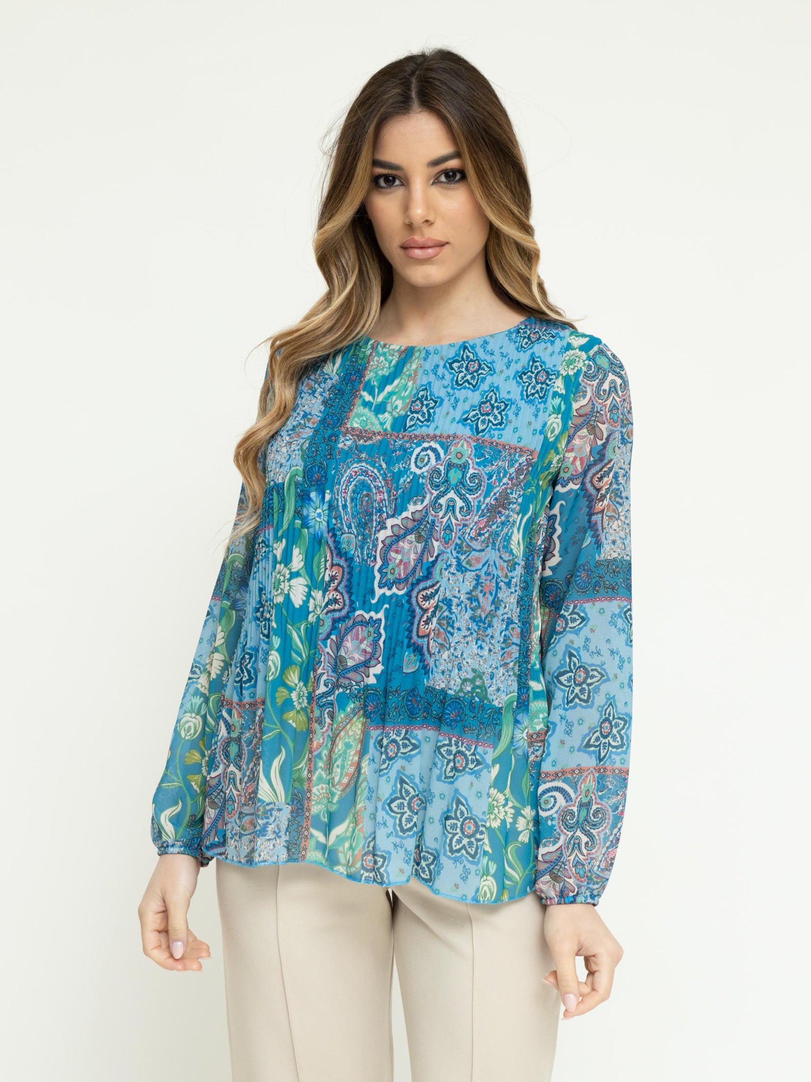 Blusa plissè