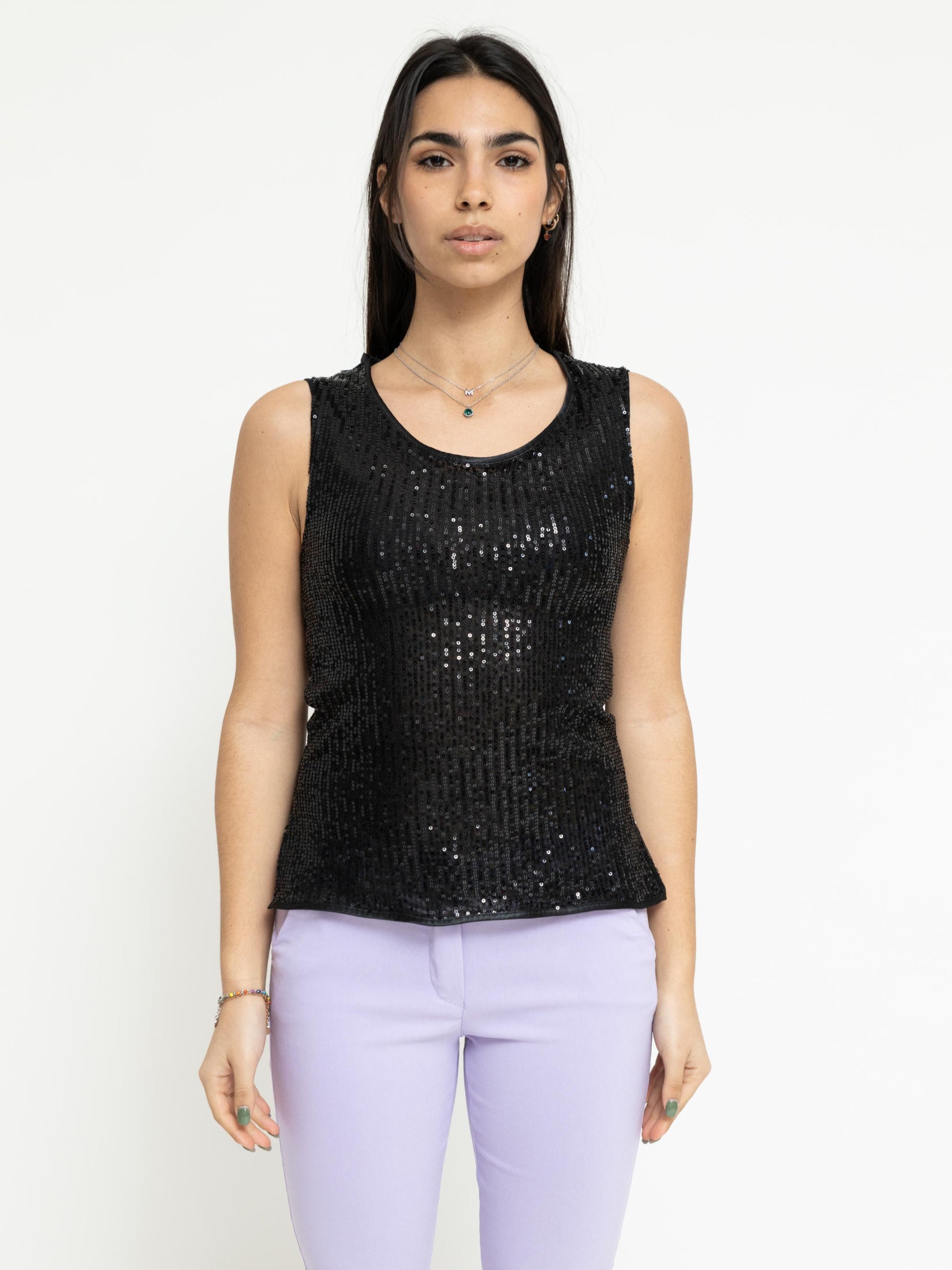 Top paillettes