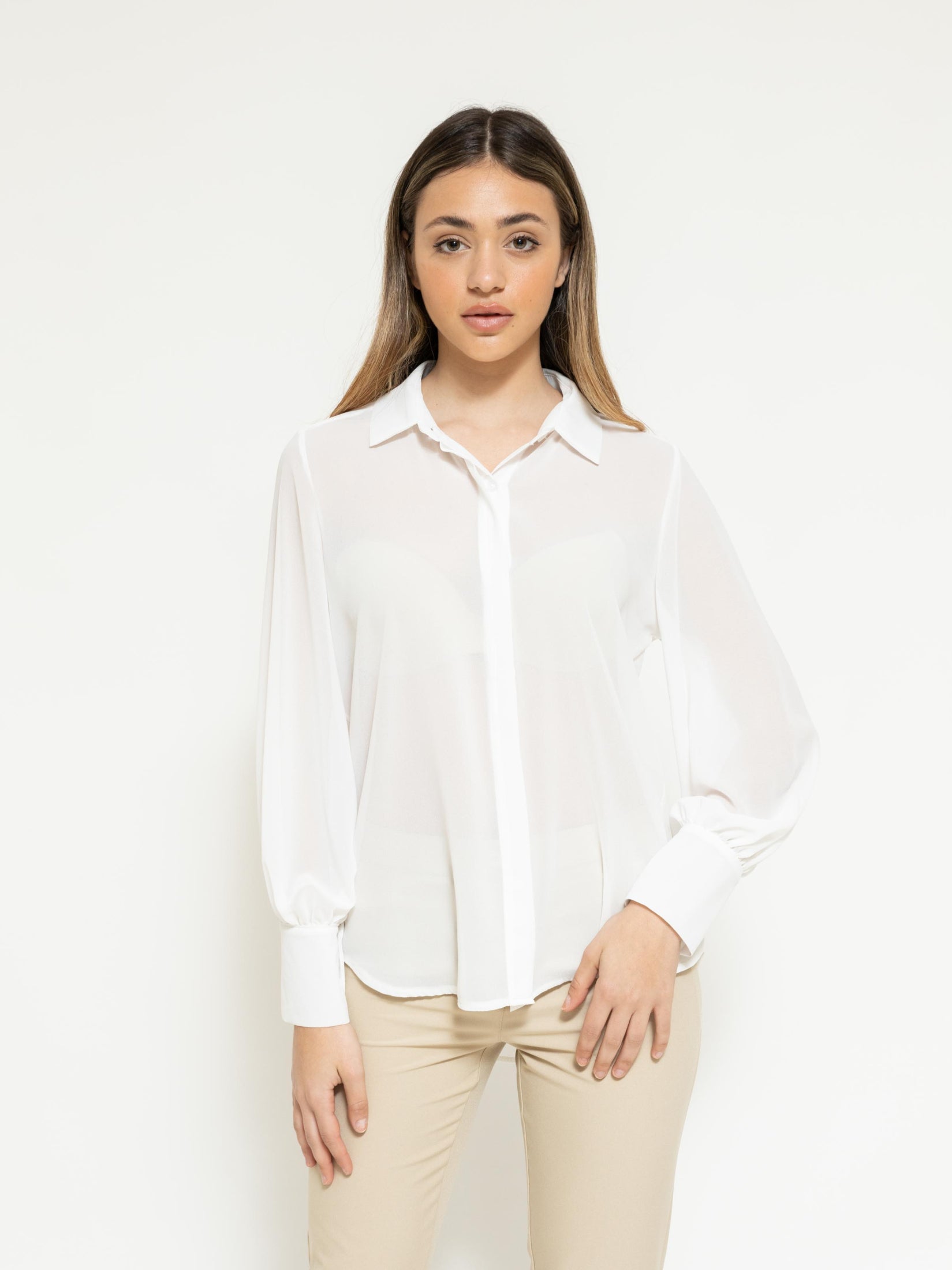 Camicia classica in velo