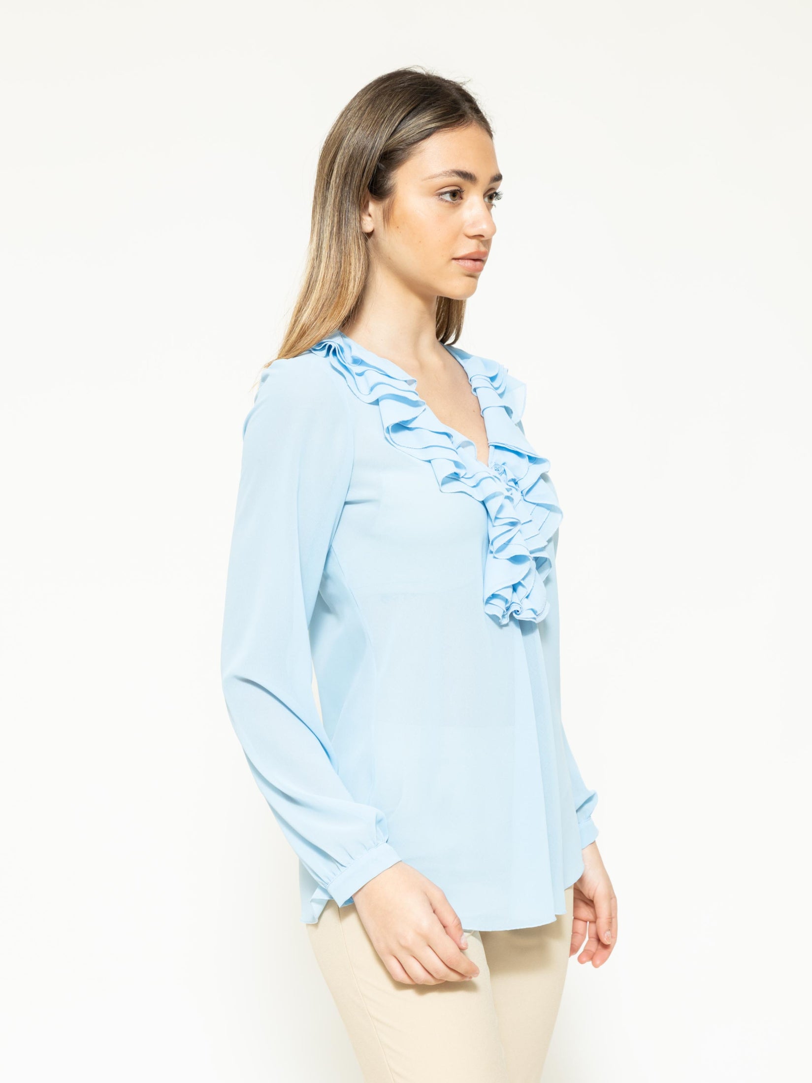 Camicia con rouches