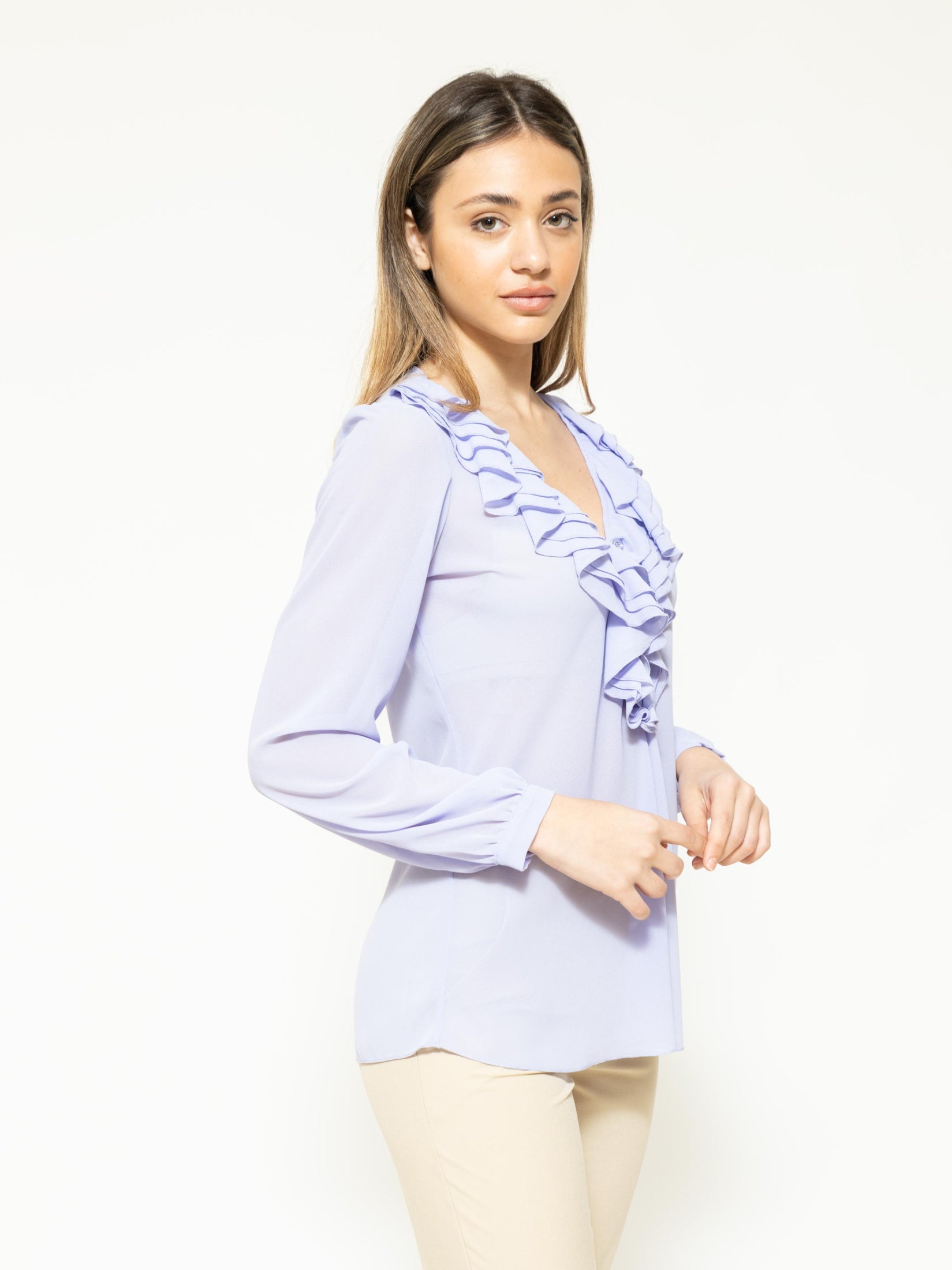 Camicia con rouches