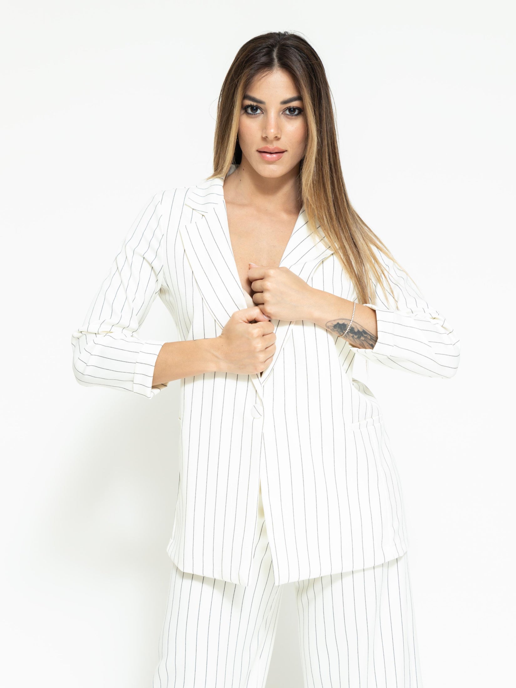 Pantalone palazzo a righe